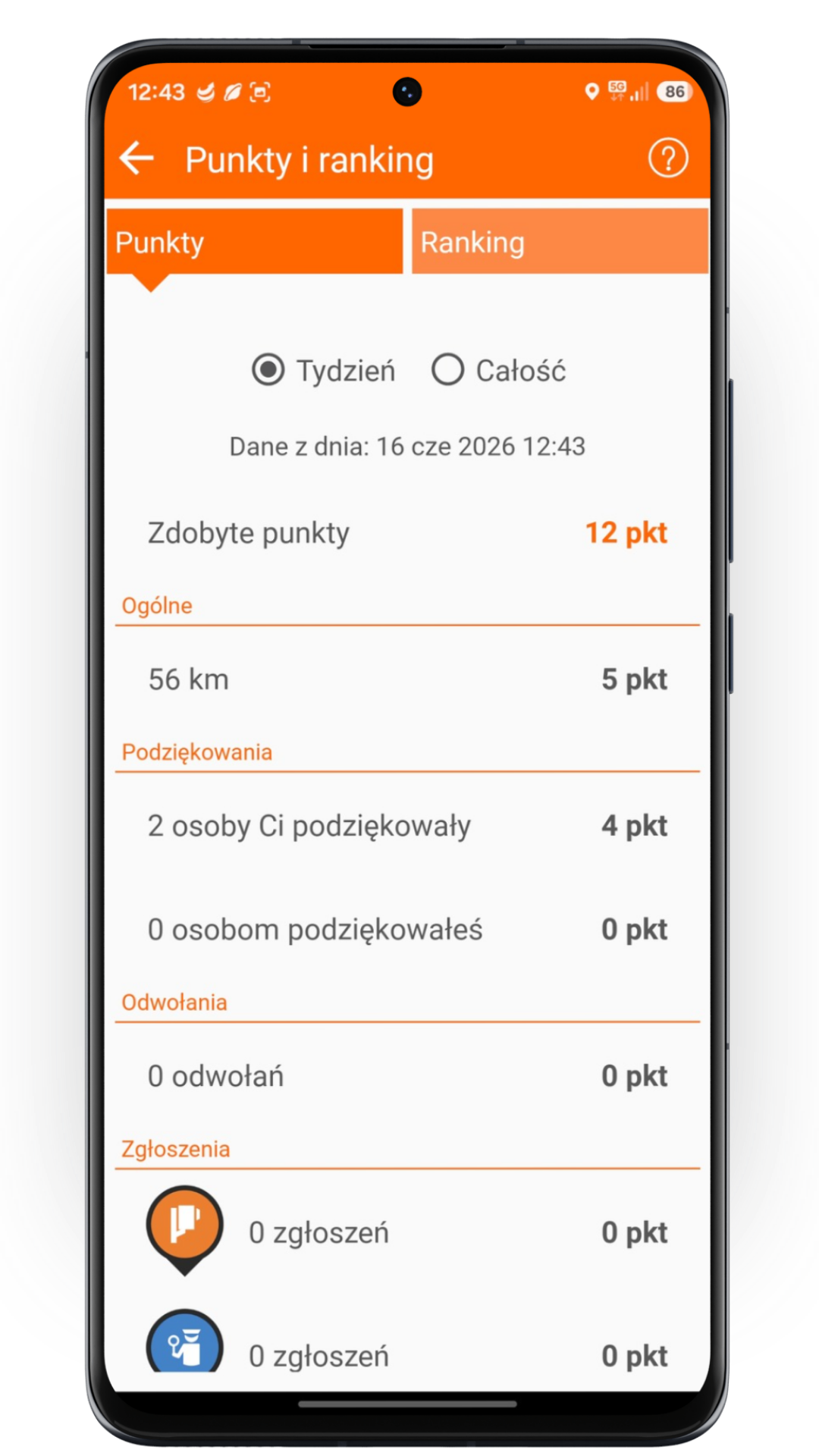 Sekcja Punkty